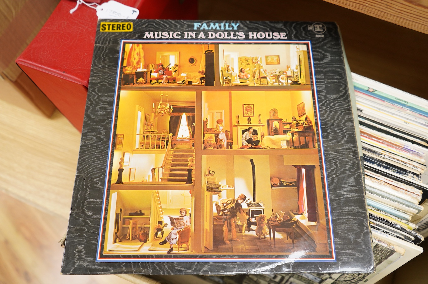 Fifty-four 1970s LP record albums, artists include; Family; Family Entertainment (complete with poster), It’s Only a Movie, Music in Doll’s House, together with Led Zeppelin; Physical Graffiti, David Bowie; the Man Who S